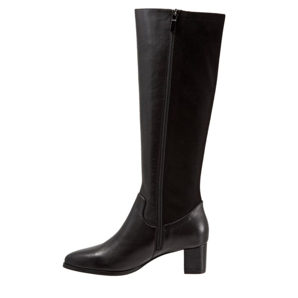 Trotters Womens Kirby Wide Calf Black Boots (NWT) - Picture 4 of 7